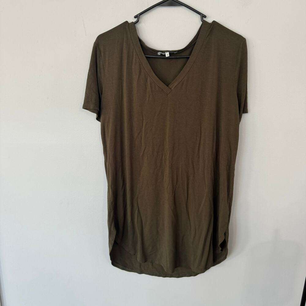 Emma's Closet Dark Military Green Tunic Top Women's Size Large Modal & Spandex